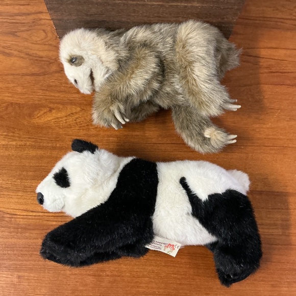 Folkmanis Hand Puppets Lot Of 5 Panda Red Fox Grunting Pig  Baby Sloth Sheep - Picture 9 of 14